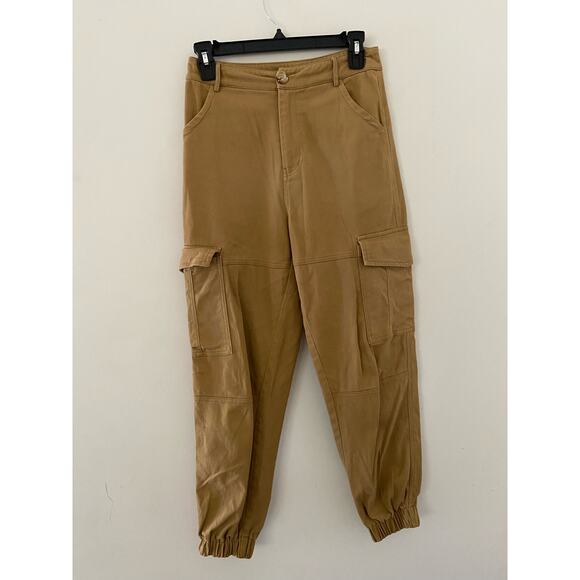 DISSH 6 EUC Camel Tan Cargo Jogger Pant Maeve Khaki Pockets - Picture 1 of 7